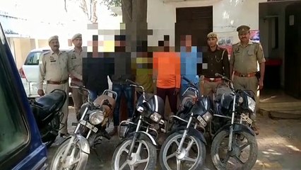पुलिस ने पांच अंतरराज्य मोटरसाइकिल चोरों को किया गिरफ्तार