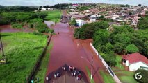 Imagens aéreas mostram destruição em Bandeirantes após inundação; veja