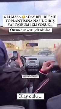 AKP'li kadınlar, Saadet Partisi Genel Merkezi önünden geçerken son ses 'Recep Tayyip Erdoğan' şarkısı açtı