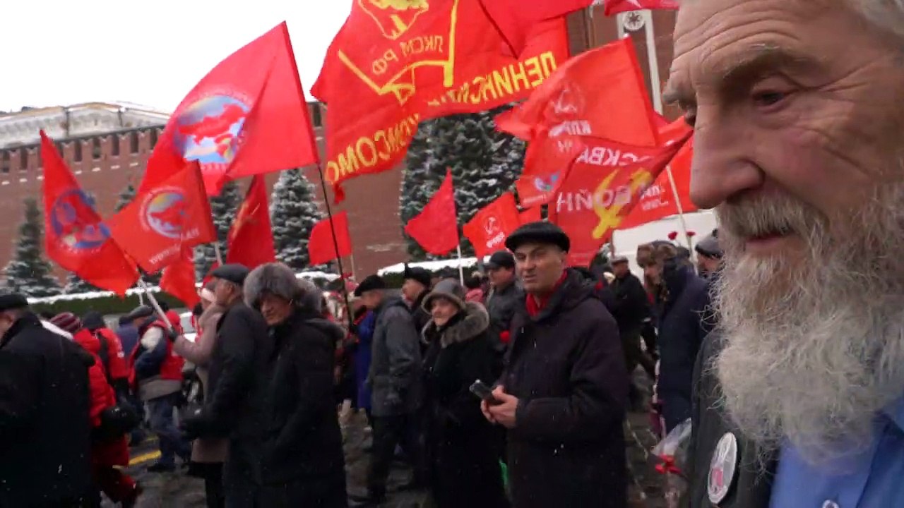 Aufmarsch zum 70. Todestag Stalins in Moskau