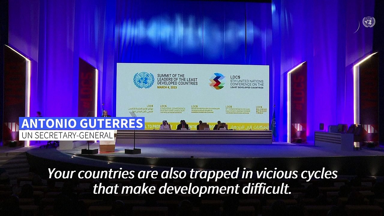UN chief slams 'unfair global economic systems' during Doha summit