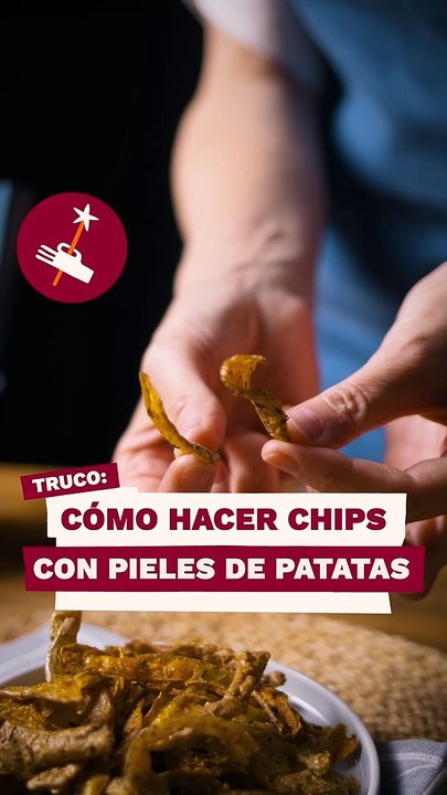 Cómo hacer chips con pieles de patatas