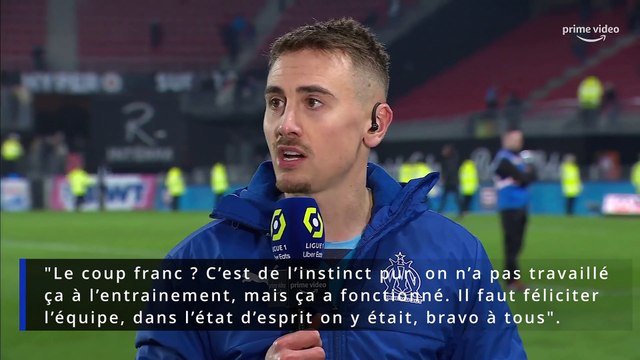 Le coup-franc vité joué par l'OM met le seum à Theate !