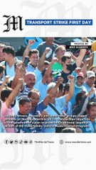 Transport strike first day