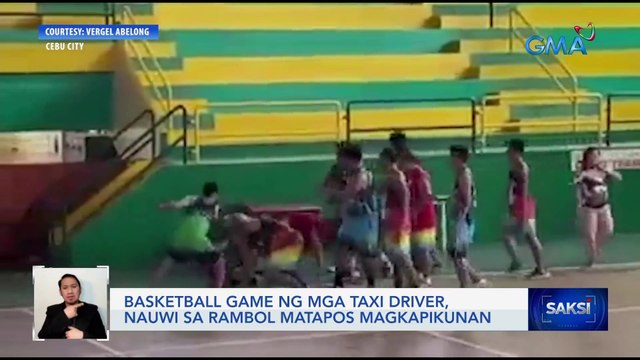 Basketball game ng mga taxi driver, nauwi sa rambol matapos magkapikunan | Saksi