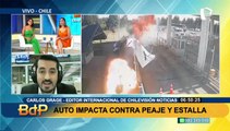 Chile: joven de 21 años muere tras chocar su auto contra un peaje a 200 kilómetros por hora