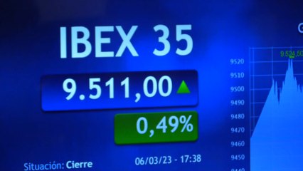 El Ibex 35 sube el 0,49 % y conquista los 9.500 puntos