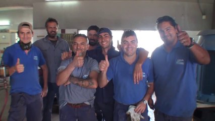 5 de 5.Montaje de Bomba de 4 Etapas y 750m3/h en Cisterna de Agua Potable.Ensenada , Pcia Bs As.