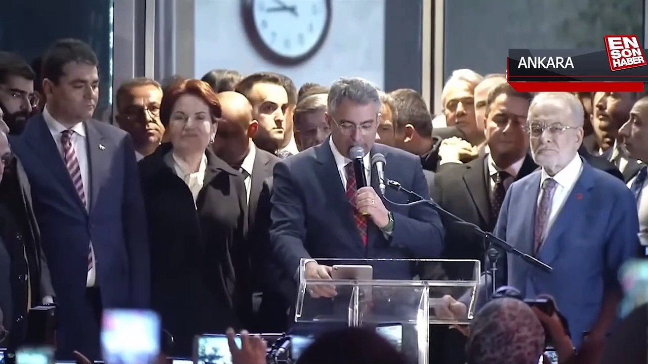 Muhalefetin adayı açıklanırken Meral Akşener'in yüzü düştü