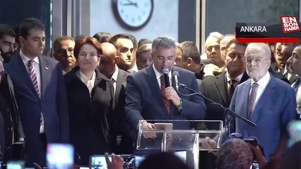 Muhalefetin adayı açıklanırken Meral Akşener'in yüzü düştü