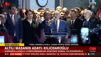Altılı masadan açıklama geldi... Millet İttifakı'nın adayı: Kılıçdaroğlu