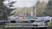 Three people have been found dead in a car crash after five went missing on a night out in Cardiff