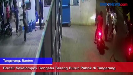Brutal! Sekelompok Gengster Serang Buruh Pabrik di Tangerang
