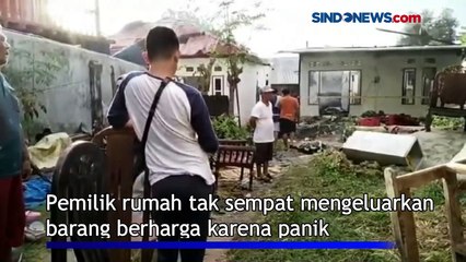 Korsleting Listrik, Dua Rumah Warga di Kota Muna Ludes Terbakar