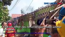 Diduga Korsleting 9 Rumah Kontrakan di Pondok Pucung Tangerang Ludes Terbakar