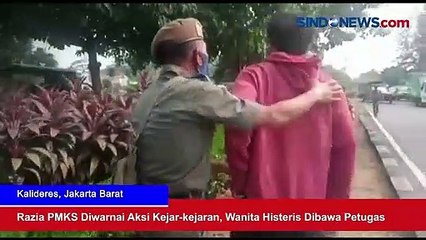 Razia PMKS Diwarnai Aksi Kejar-kejaran, Wanita Histeris Dibawa Petugas