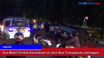 Dua Mobil Terlibat Kecelakaan di Jalur Bus Transjakarta Jatinegara