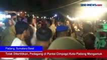 Tolak Ditertibkan, Pedagang di Pantai Cimpago Kota Padang Mengamuk