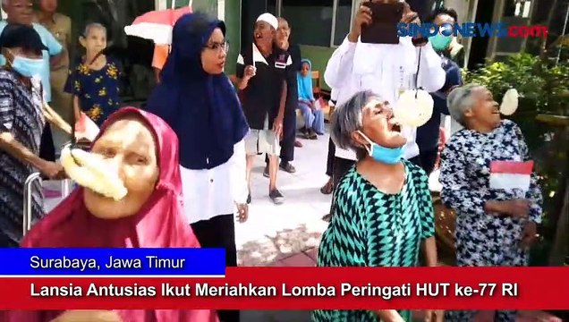 Lansia Antusias Ikut Meriahkan Lomba Peringati HUT ke-77 RI