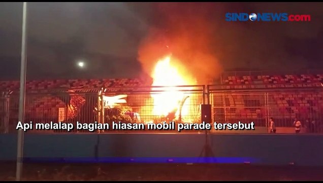 Mobil Parade Jakarnaval Terbakar di Area Sirkuit Ancol