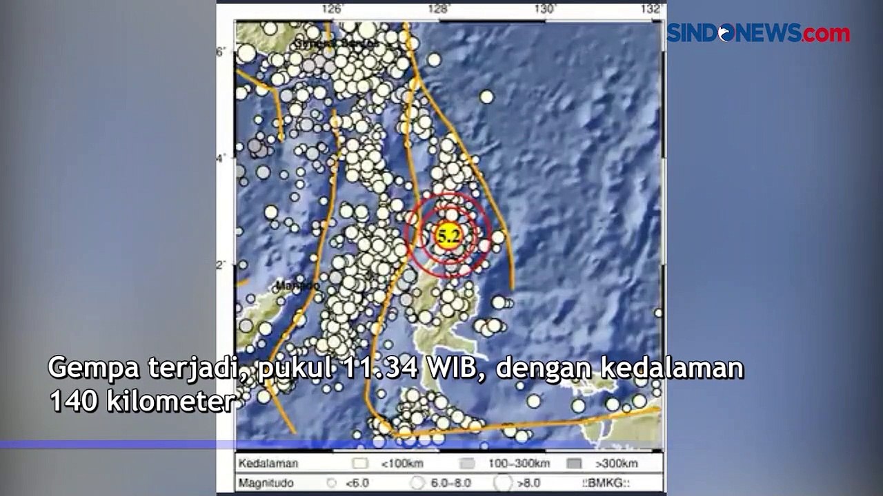 Gempa Magnitudo 5 2 Guncang Daruba Maluku Utara Video Dailymotion