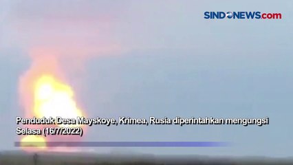 Gudang Amunisi Rusia di Krimea Meledak Hebat, Penduduk Diperintahkan Mengungsi