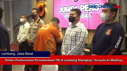 Pelaku Pembunuhan Purnawirawan TNI di Lembang Ditangkap, Ternyata Ini Motifnya
