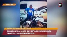 Robaron una moto que estaba estacionada frente a un supermercado