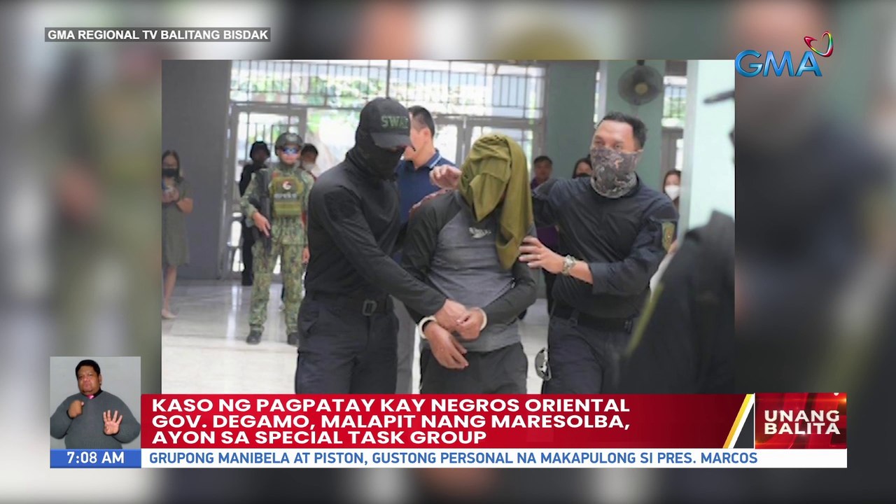 Kaso ng pagpatay kay Negros Oriental Gov. Degamo, malapit nang maresolba, ayon sa special task group | UB
