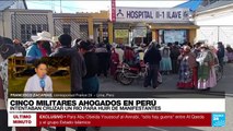 Informe desde Lima: cinco militares se ahogaron en Puno al intentar huir de manifestantes