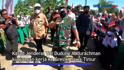 Tinjau Pelayanan Kesehatan di Gresik, Kasad Tanam Kacang Hijau dan Jagung