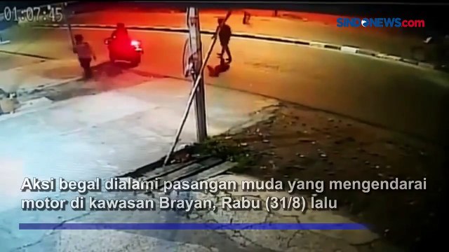 Komplotan Begal Bersenjata Tajam Beraksi di Medan, Terekam CCTV