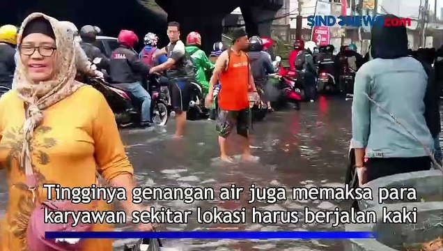 Hujan Deras, Jalur Penghubung Wilayah Kota Bandung menuju Kabupaten Terendam Banjir