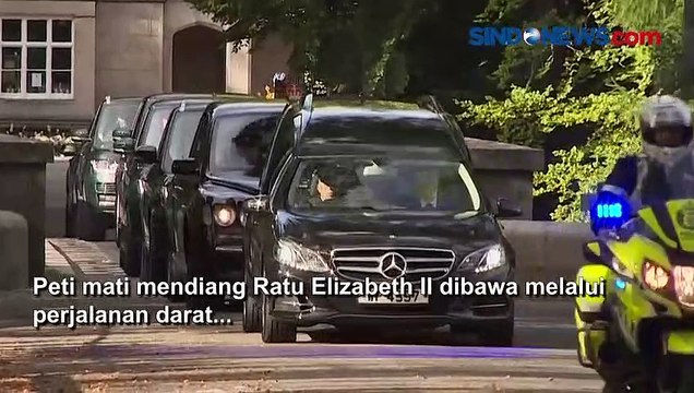 Mobil Jenazah berisi Peti Mati Mendiang Ratu Elizabeth II Meninggalkan Kastil Balmoral