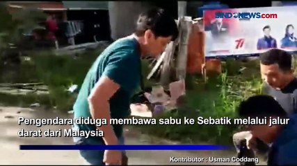 Detik-detik Polisi Tangkap Diduga Kurir Narkoba di Jalan Nunukan