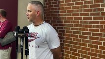 Florida State head coach Mike Norvell addresses media after first spring practice