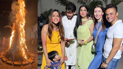 Nia Sharma Holika Dahan 2023 पर Friends के साथ Celebration Full Video | Boldsky