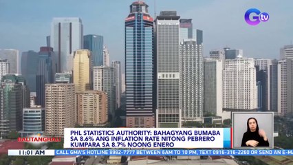 PHL Statistics Authority: bahagyang bumaba sa 8.6% ang inflation rate nitong Pebrero kumpara sa 8.7% noong Enero | BT