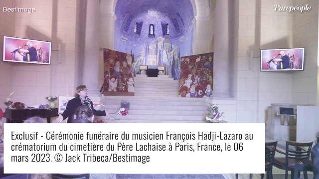 Obsèques de François Hadji-Lazaro : sa veuve Jacotte épaulée par leurs fils dans le chagrin