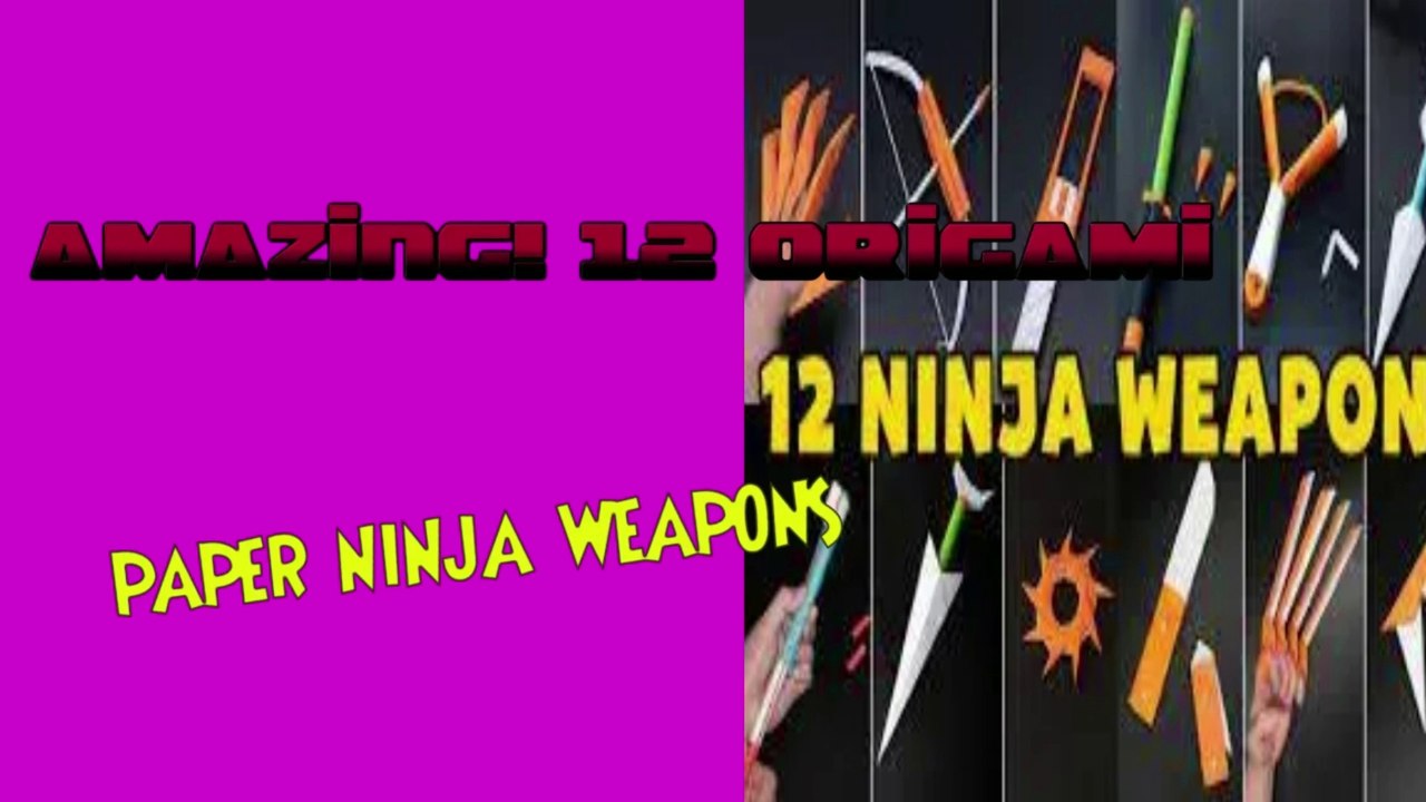 AMAZING! 12 ORIGAMI PAPER NINJA WEAPONS - video Dailymotion