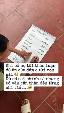 Câu chuyện xúc động sau những món cỗ viết sai chính tả của người cha