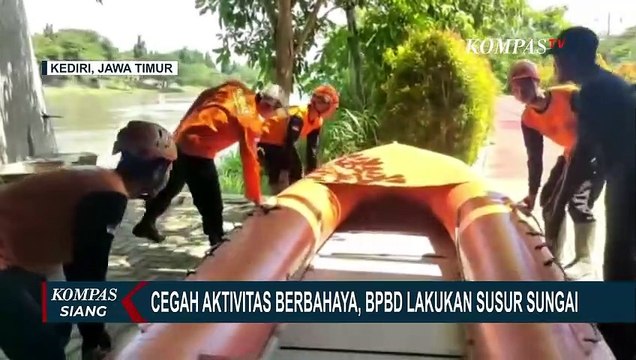Basarnas dan BPBD Kota Kediri Lakukan Penyusuran di Sungai Brantas Cegah Aktivitas Berbahaya