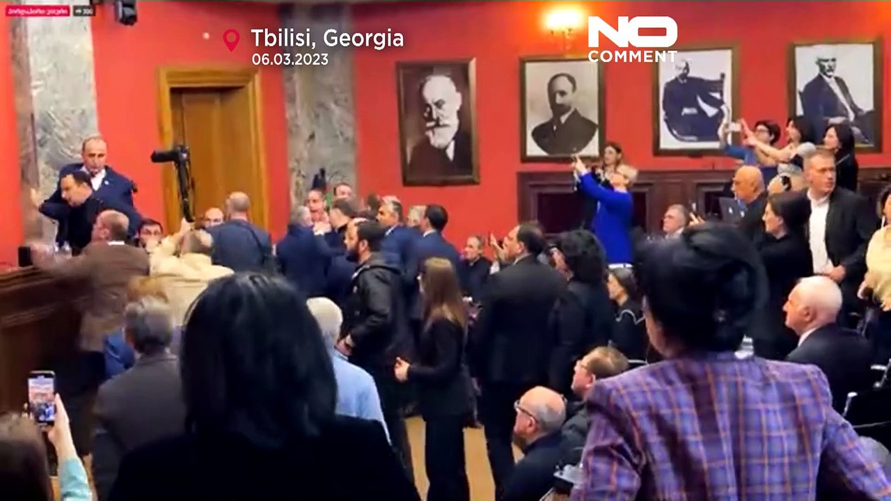 'Handfeste Demokratie': Schlägerei im georgischen Parlament