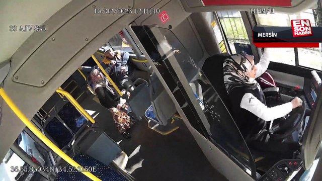 Mersin'de otobüs şoförü kalp spazmı geçiren yolcuyu sağlık ekiplerine ulaştırdı