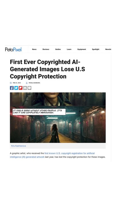 First Ever Copyrighted AI-Generated Images Lose U.S Copyright Protection