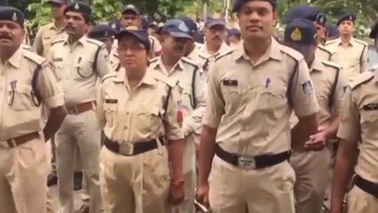 बैतूल: होली पर्व पर सुरक्षा व्यवस्था के लिए एकत्रित हुआ पुलिस बल