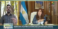 Organizaciones sociales y sindicales argentinas se movilizan contra la mafia judicial