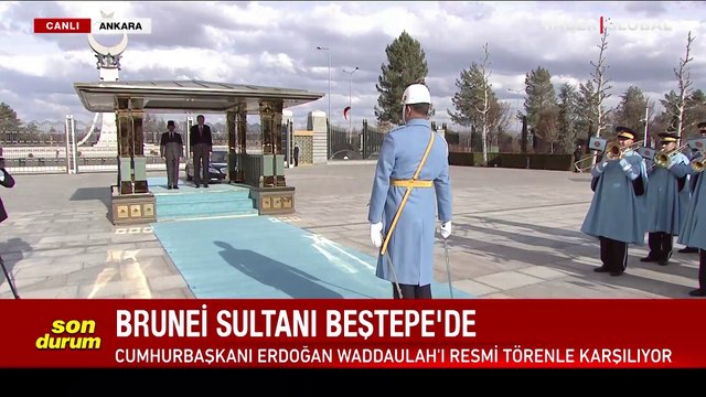 Brunei Sultanı Waddaulah Beştepe'de