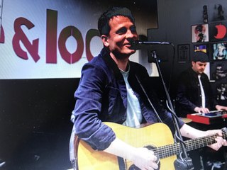 Tide Lines play These Days in HMV Inverness. By Callum Mackay