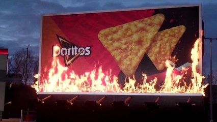 Huge billboard goes up in flames in Middlesbrough